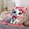 1pc Cute Cartoon Cat Cartoon Blanket, for Decorating Your Own Sofa and Living Room, Super Soft Flannel, for All Season Use, Bed, Couch, Offi