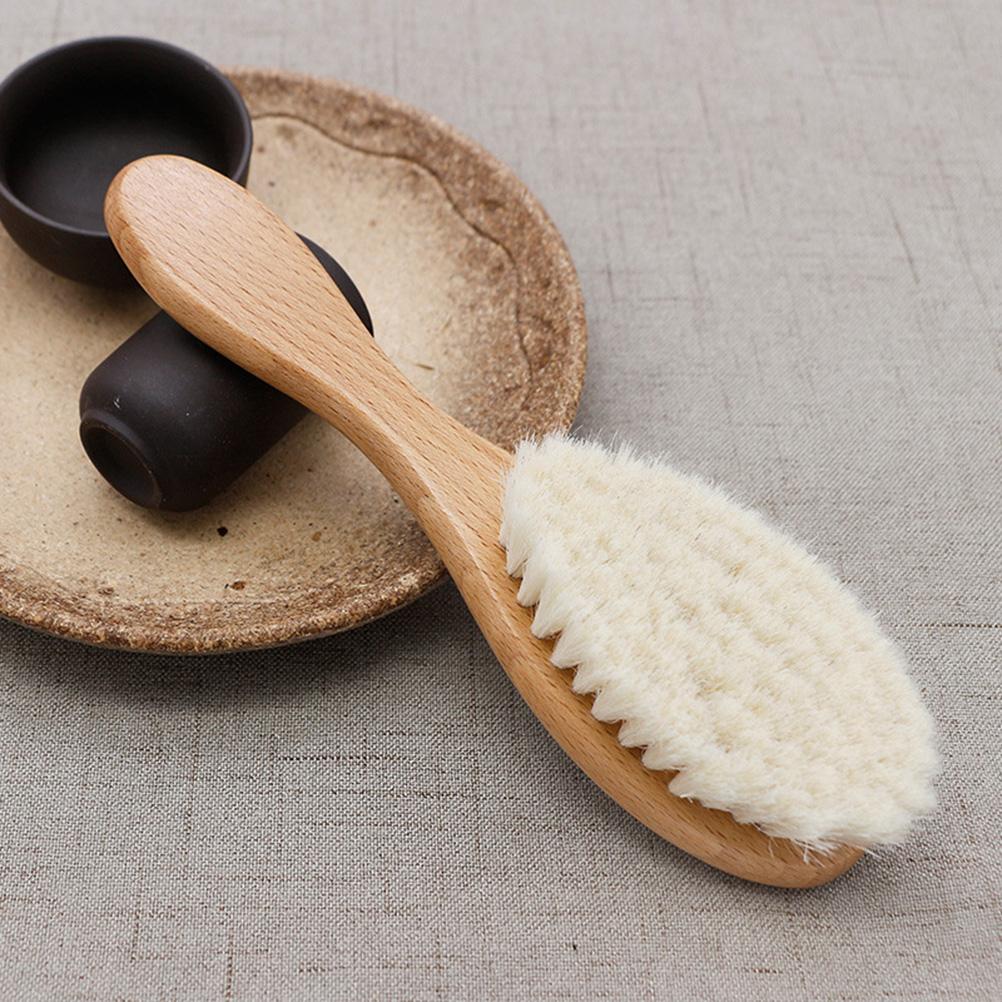 Goat Hair Brush Baby Hair Brush with Wooden Handle Super Soft Hair Brush