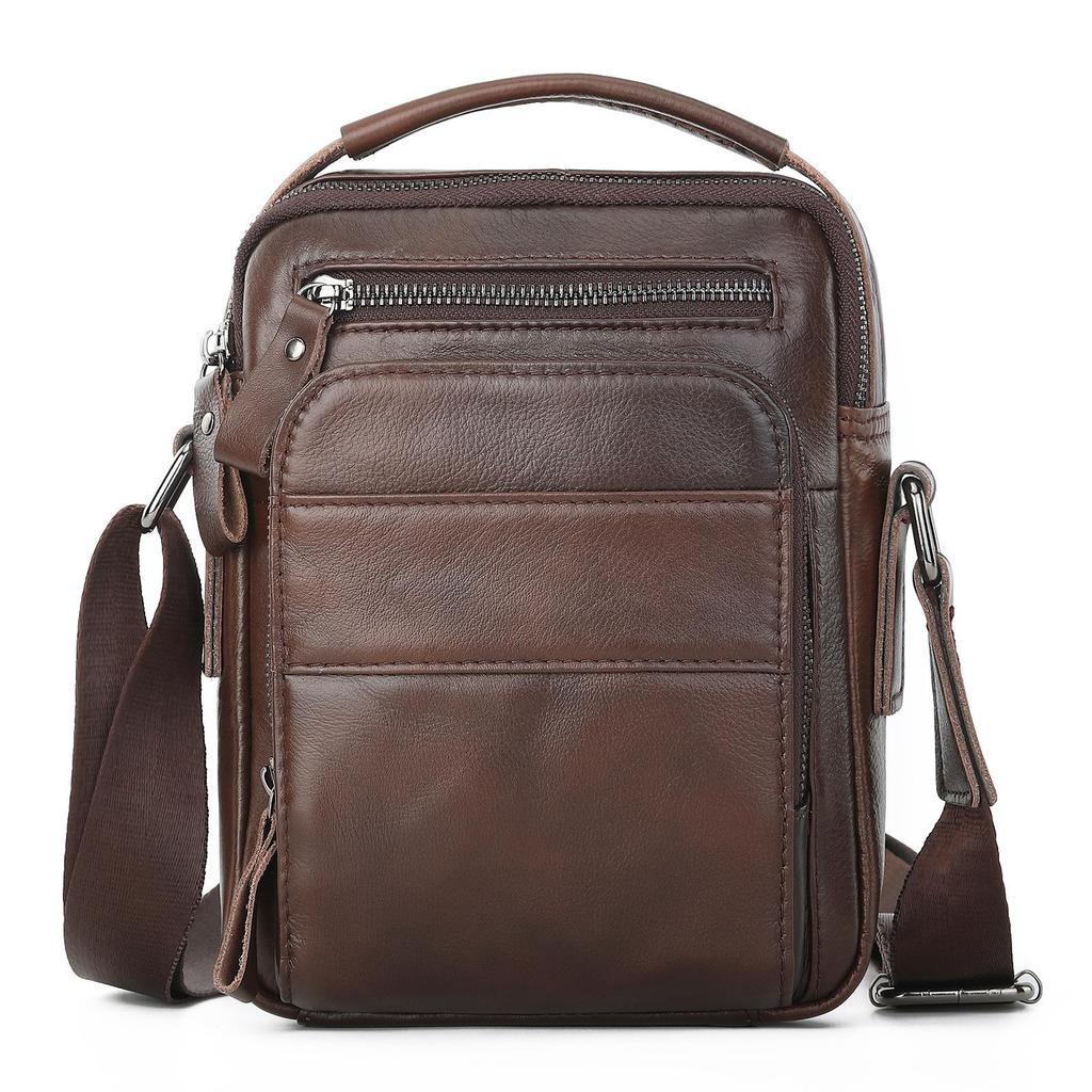 Genuine Leather Shoulder Bags For Men Messenger Bag Vintage Tote Crossbody Bags Handbag
