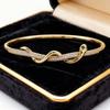 Stone Snake-shaped Bracelet, Simple and Full Design, Light Luxury and High-end, Versatile Commuting Jewelry