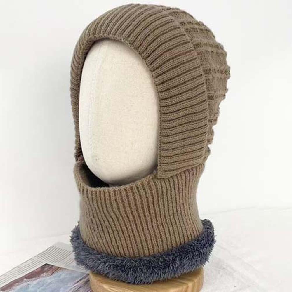 Windproof Fleece Balaclava Hat Warmer Winter Pullover Cap Gift for Mom Hooded Neck Cap Women