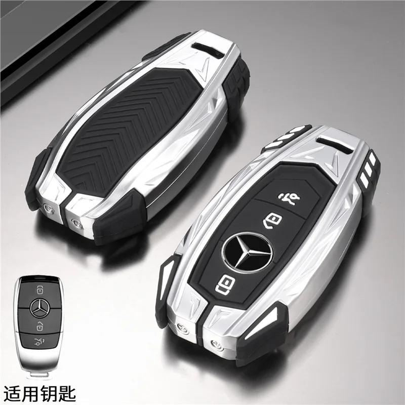 Autoschlüsselhülle für Mercedes-Benz A B C E G S-Klasse CLA CLS GLA GLB GLC GLE GLS EQA EQB EQC 3 Tasten Auto Zubehör