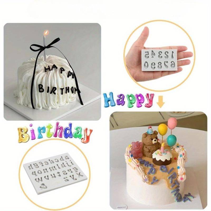 Silicone Alphabet and Number Molds for Baking, Includes Uppercase and Lowercase Letters Ideal for Fondant Kitchen Baking Tools