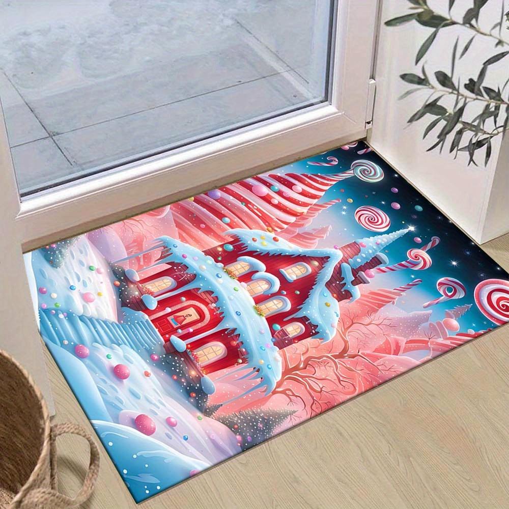 

1pc Sweet Christmas Tree and House Area Rug, Slip-Resistant, Easy-Clean, Stain-Resistant, Perfect for Cozy Living Rooms, Bedrooms, Kitchens, 60cm by 90cm