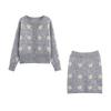 Za New Arrival Women's Clothing ZR Fashion Style Export Fashion All-Match Casual Jacquard Knitting Sweater Skirt Suit
