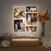 Personalized Glowing Acrylic Pet Portrait Luminous Artwork Custom with Pet Photo Text Soothing Memorial Keepsake for Pet Lovers