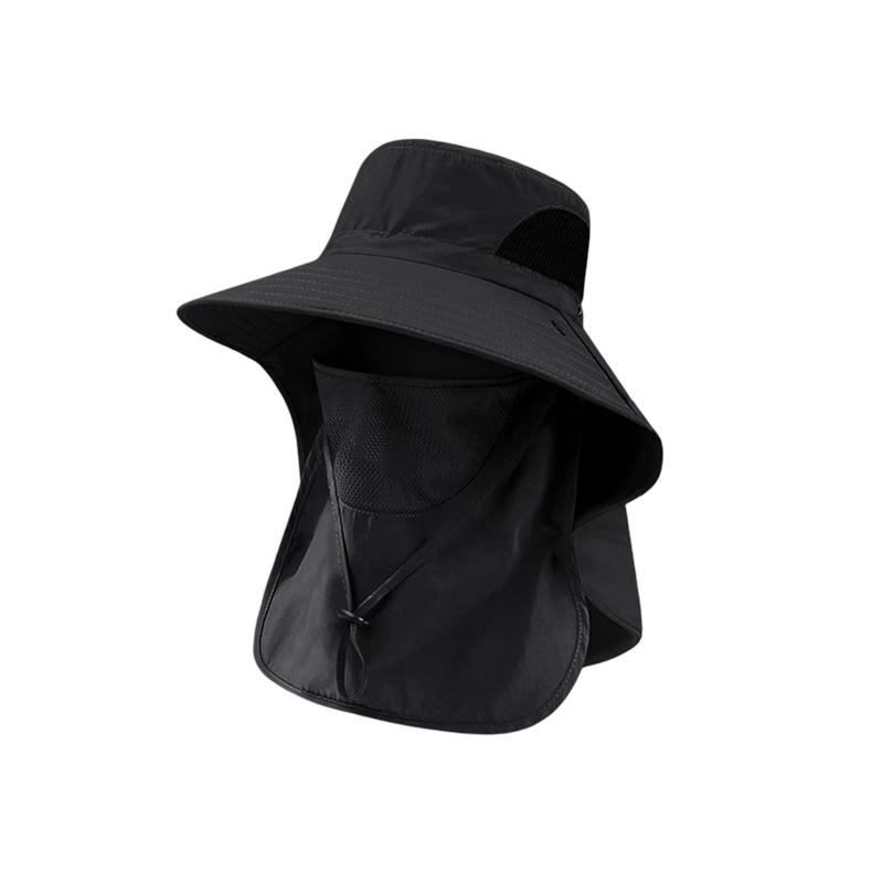Summer Outdoor Fishing Sun Caps Waterproof UV Protection Wide Brim Bucket Hat Outdoor Climbing Hiking Beach Fisherman Sun Cap