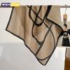 Cotton Feel Neckerchief Women Geometric Patterns Wraps Square Scarf Spring Autumn Keep Warm Headscarf Foulard Bandana Neck Ties