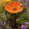 Stazione di abbeveraggio per api, Bagnetto per api da giardino, Mangiatoia d'acqua per api con design floreale, Ciotola colorata per bagno api e farfalle per decorazione esterna di giardino e cortile