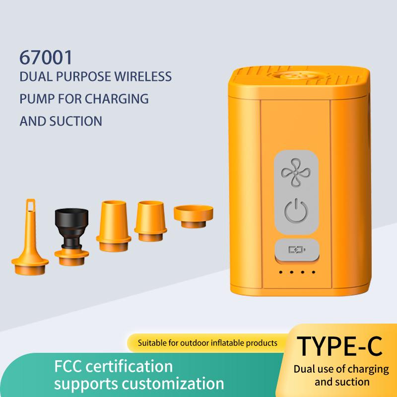 Wiederaufladbare Luftpumpe für aufblasbare Artikel, Kabellose elektrische Pumpe für Luftmatratzen Poolschwimmer, Mini-Vakuumpumpe für Aufbewahrungsbeutel