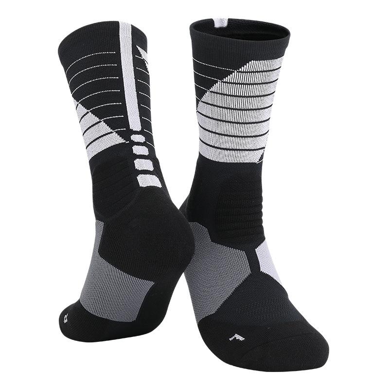 Basketballsocken Herren Professionell Verdickt Frottee Sohle Rutschfest Schweißabsorbierend Mittellange Socken Elite Socken High-Top Sportsocken