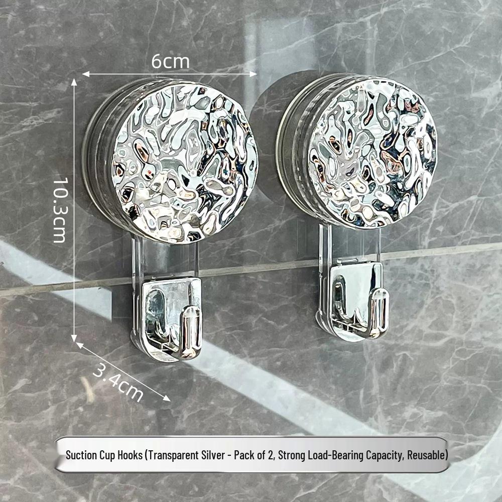 Powerful Suction Hook – No-Drill, No-Trace Adhesive for Bathroom Doors and Walls, Ideal for Towels and Clothes.