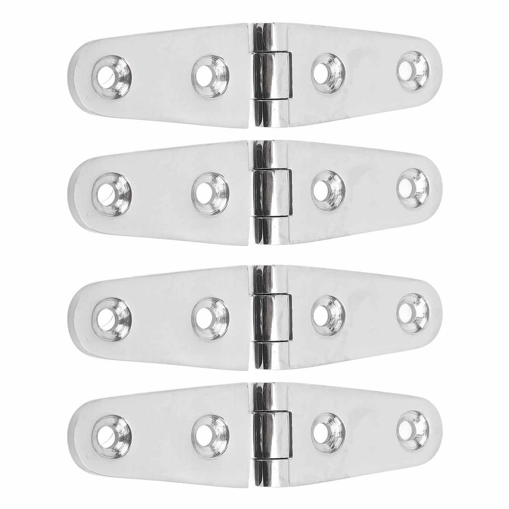 4Pcs Boat Hatch Hinge 316 Stainless Steel Rust Proof Sturdy Marine Hatch Hinge for Yacht 103 X 27mm   4.1 X 1.1in