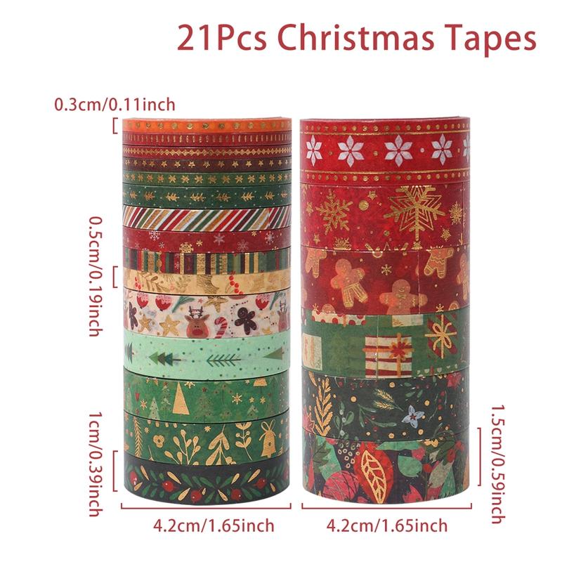 

Рождественская снежинка васи лента Navidad Natal Noel Tree Пряничный человечек лента Веселого рождественского декора для дома 2024 Новый год 2025