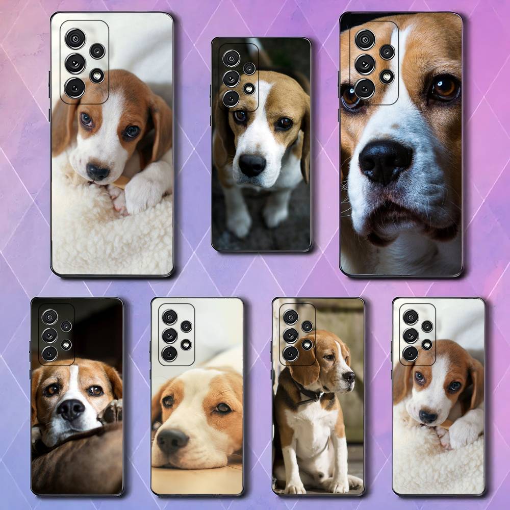 All kinds of posts of beagle   For Samsung Galaxy S23 S24 S25 Ultra S22 Plus S21 Black Soft Case Waterproof Soft Case