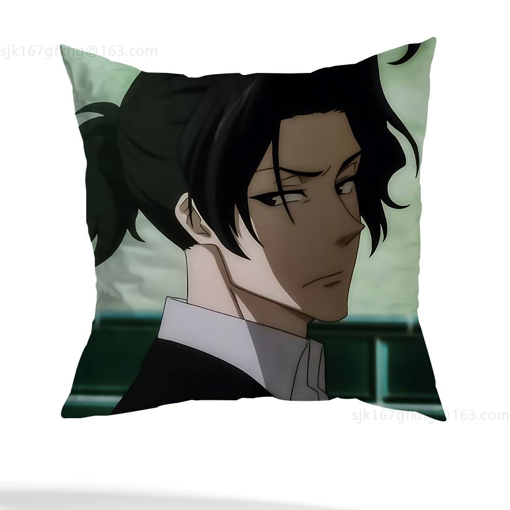 Anime M-Moriarty The Patriot Pillow Case Square Double-Sided Printing Short Plush Sofa Cushion Cover Bedroom Bedside Pillow