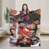 Stylish Rauw Alejandro Singer Rapper Flannel Blanket Soft Durable Throw Blanket for Living Room Decorative Bedspread Bed Cover