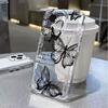 Butterfly Flowers Phone Case for iPhone 17 Air 16 15 14 13 12 11 Pro Max Plus Mini 8 7 Soft Transparent Cover Fundas Accessory