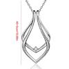 Offener Anhänger Ringhalter Halskette Geometrische Form Halskette Silberschmuck