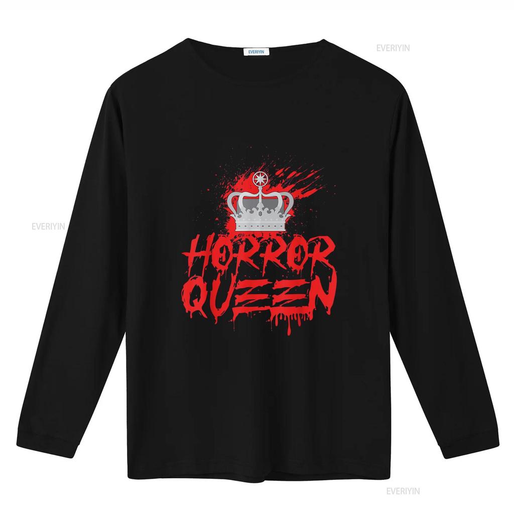 Scary Horror Movie Blood Crown Queen T Shirt vintage Washed Comfortable Top For Everyday Wear Breathable Stylish Slightly
