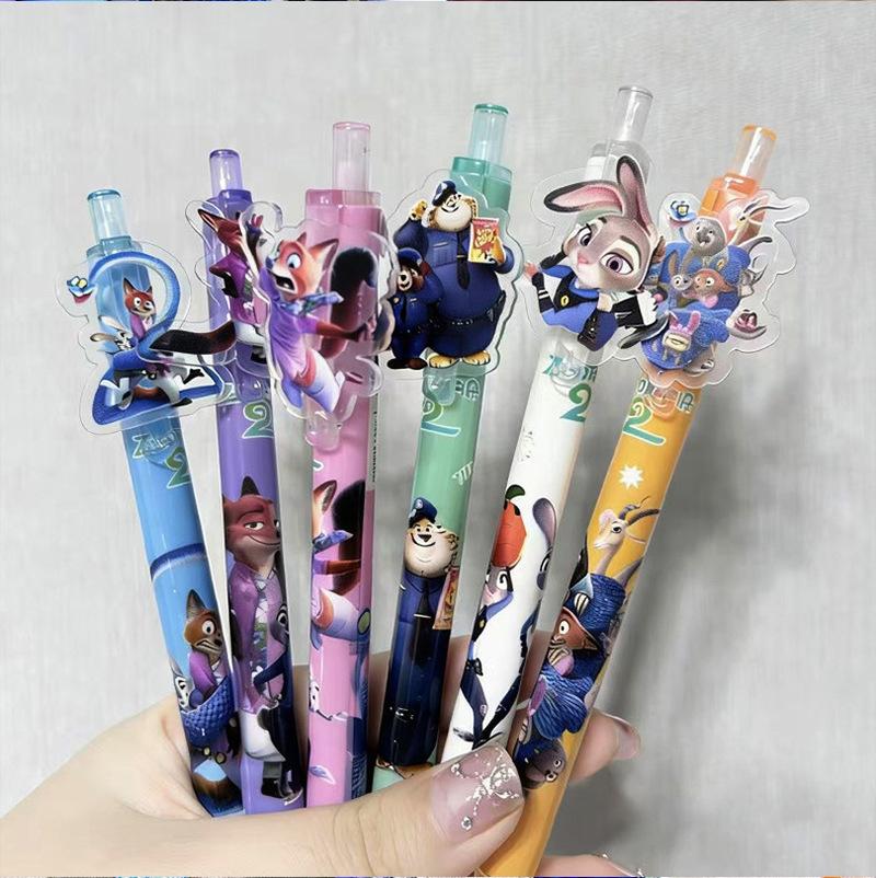 Crazy Zootopia Penna Neutra Cartone Animato Volpe Nick Coniglio Carino Judy Stile Ins Cancelleria per Studenti Penna a Pressione Regalo per Bambini