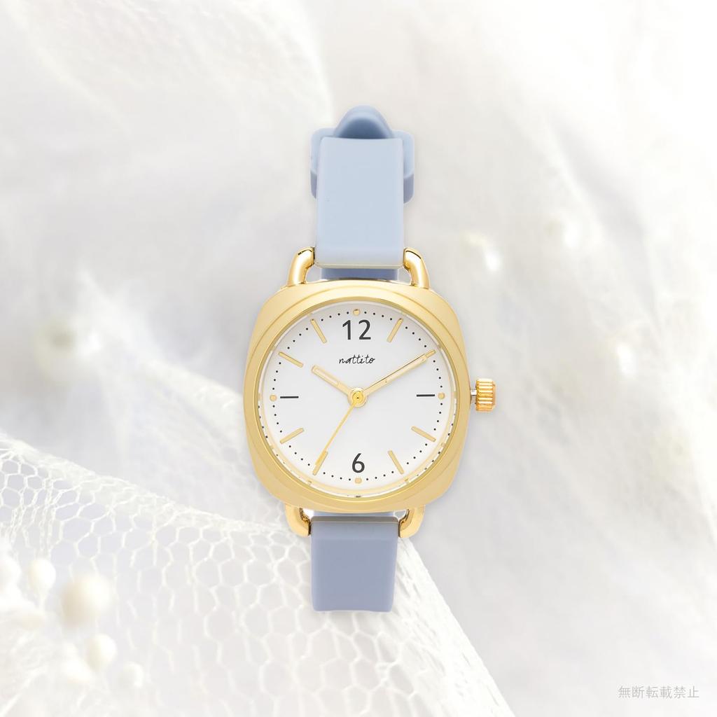 FIELD WORK MKS2513-4 women's analog wristwatch with silicone strap, gold, blue