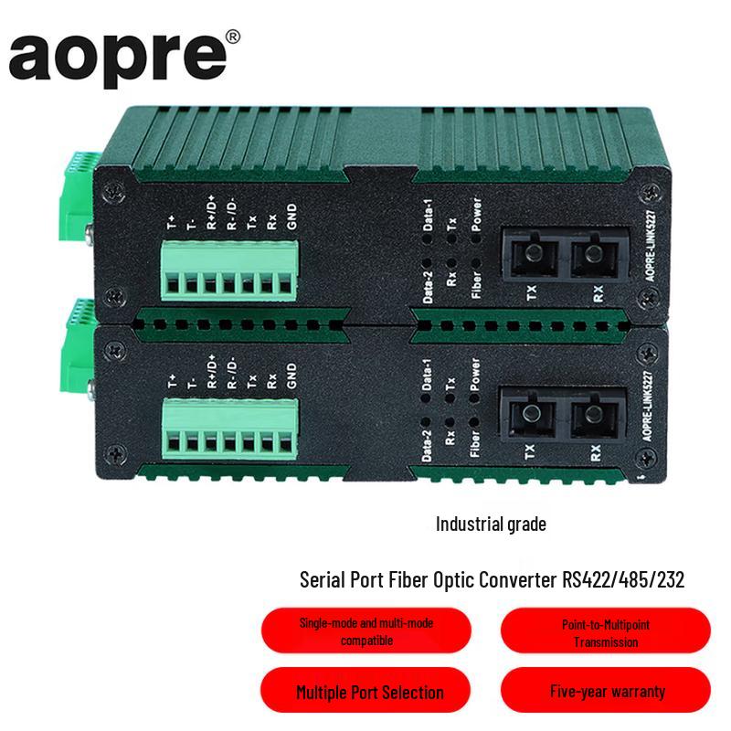 

AOPRE Industrial RS485/422/232 Serial to Fiber Optic Converter
