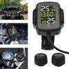 For Phone Tablet Motorcycle TPMS LCD Display USB Charger With QC 3.0 Tyre Temperature Alarm System With 2 External Sensors