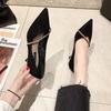 Fashion Four Seasons Women's Suede High Heels 2024 New Pointed Stiletto Fashion Sexy Black Wedding Shoes Office Lady Shoes