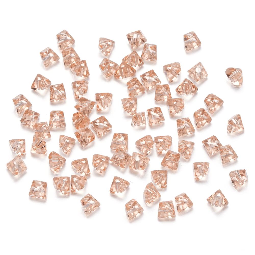 A string 4mm 6mm Irregular Crystal Glass Beads Necklace Czech Rondelle Loose Beads For DIY Jewelry Bracelet Making Accessories