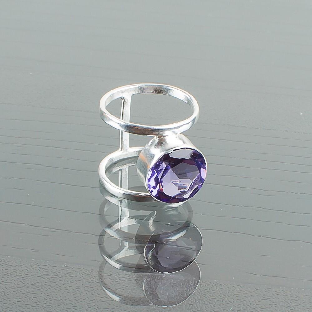Naturlig Iolit Ädelsten 925 Sterling Silver Smycken Handgjord Statement Ring RR-13-2