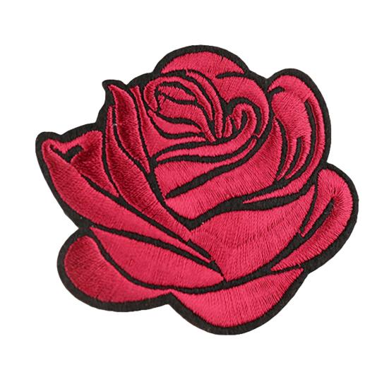 Lachepper Rose Badge Iron On Patch Decoration Flower Bag Hat Applique Clothing Accessory Accessories