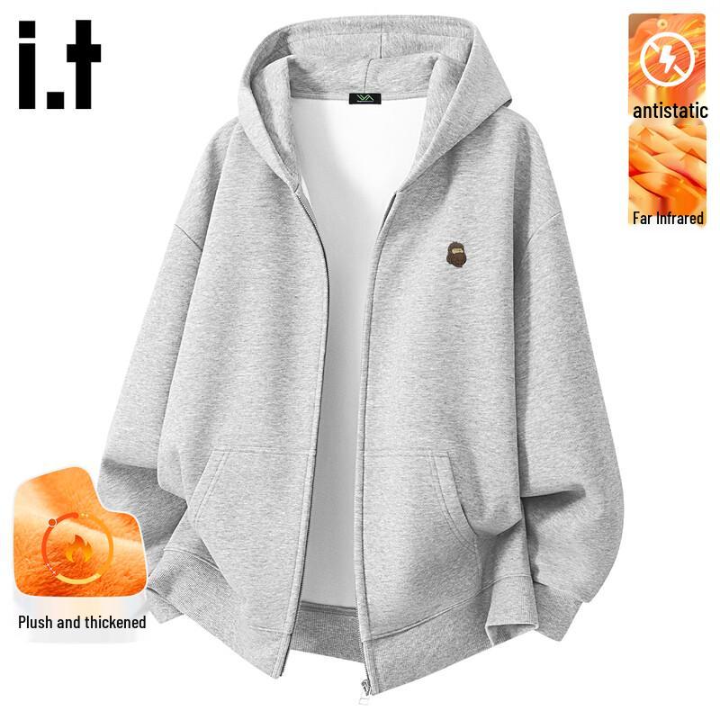 

Fingercroxx Men s Hooded Fleece Lined Cardigan Sweatshirt S