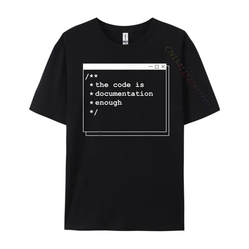 The Code Is Enough Computer Programming Nerd Men Graphic Tees Mens Shirt Oversized Party