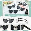 12-120 Pezzi Occhiali da Sole a Forma di Cuore per Matrimonio Occhiali Mr/Ms Sposa Regalo di Matrimonio per Ospite Occhiali a Cuore per Damigella d'Onore Bomboniera Just Married