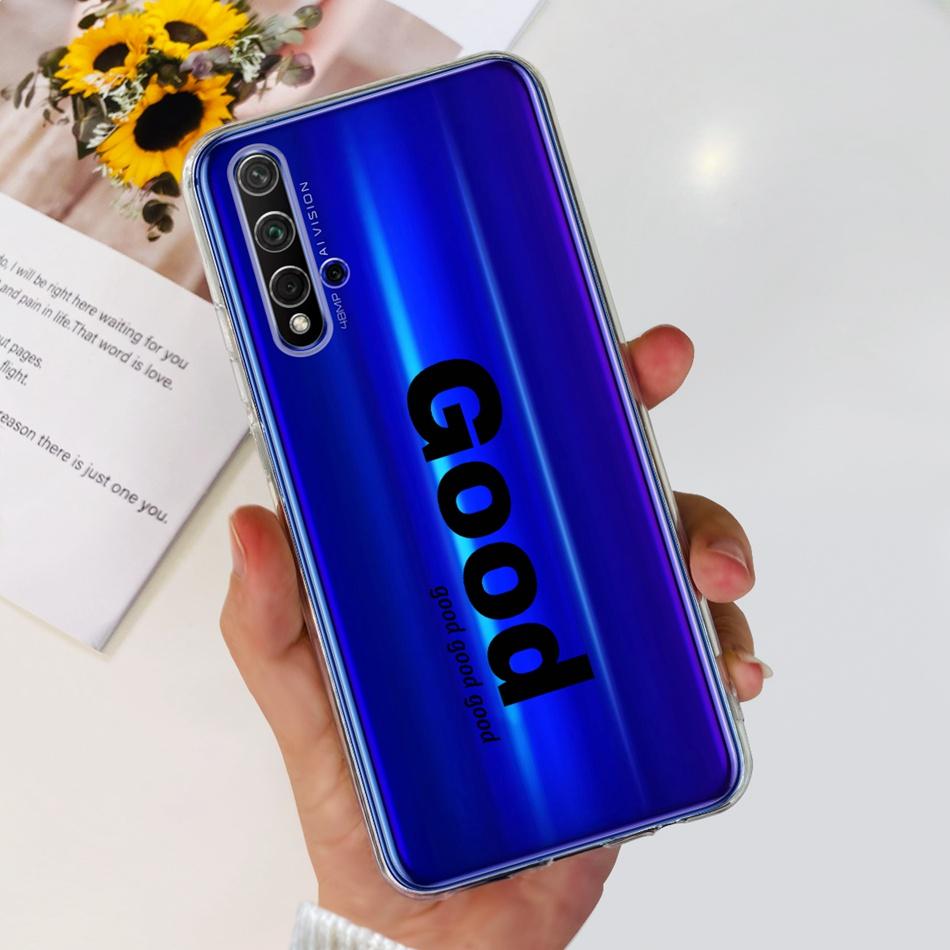 For Huawei Nova 5T Phone Case Nova5T YAL-L21 YAL-L61 YAL-L71 Elegant Printing Soft Silicone Clear TPU Slim Cases