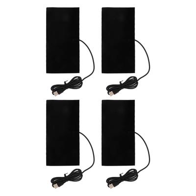 4 piezas Almohadilla Calefactora USB Multiusos Fibra de Carbono Lavable Almohadilla Calefactora Eléctrica para Hombro Cuello
