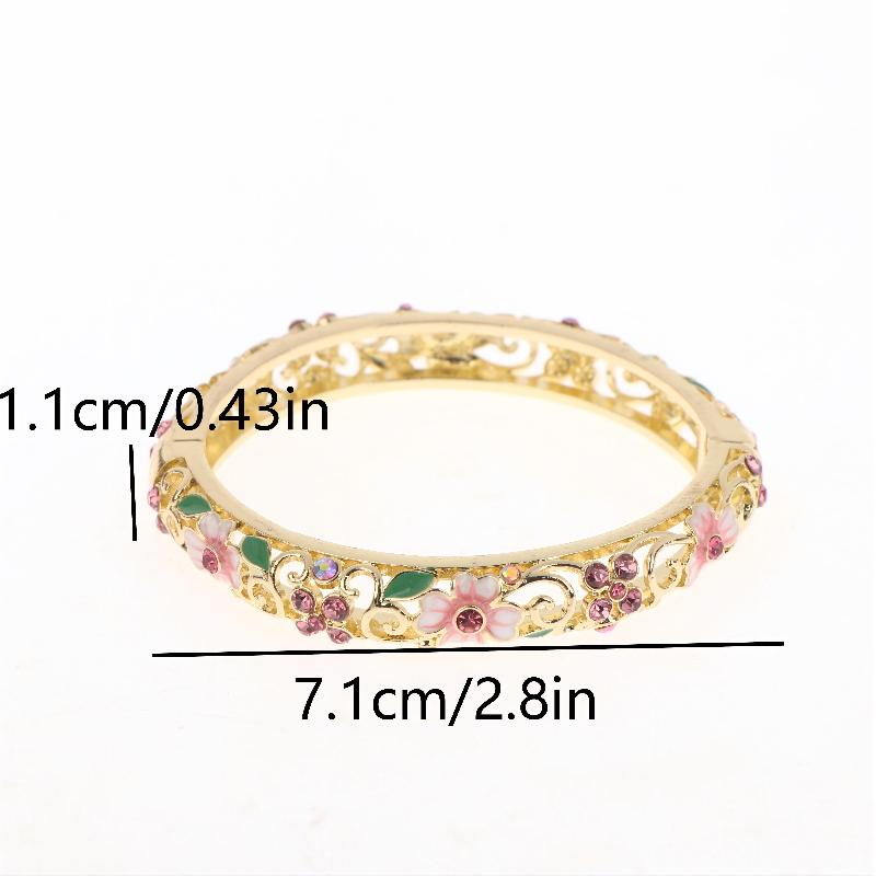 Brățară Cloisonne Vintage Stil Etnic Emailată Golită Floare Brățară Modă Elegantă Brățări Pentru Femei Bijuterii Cadouri