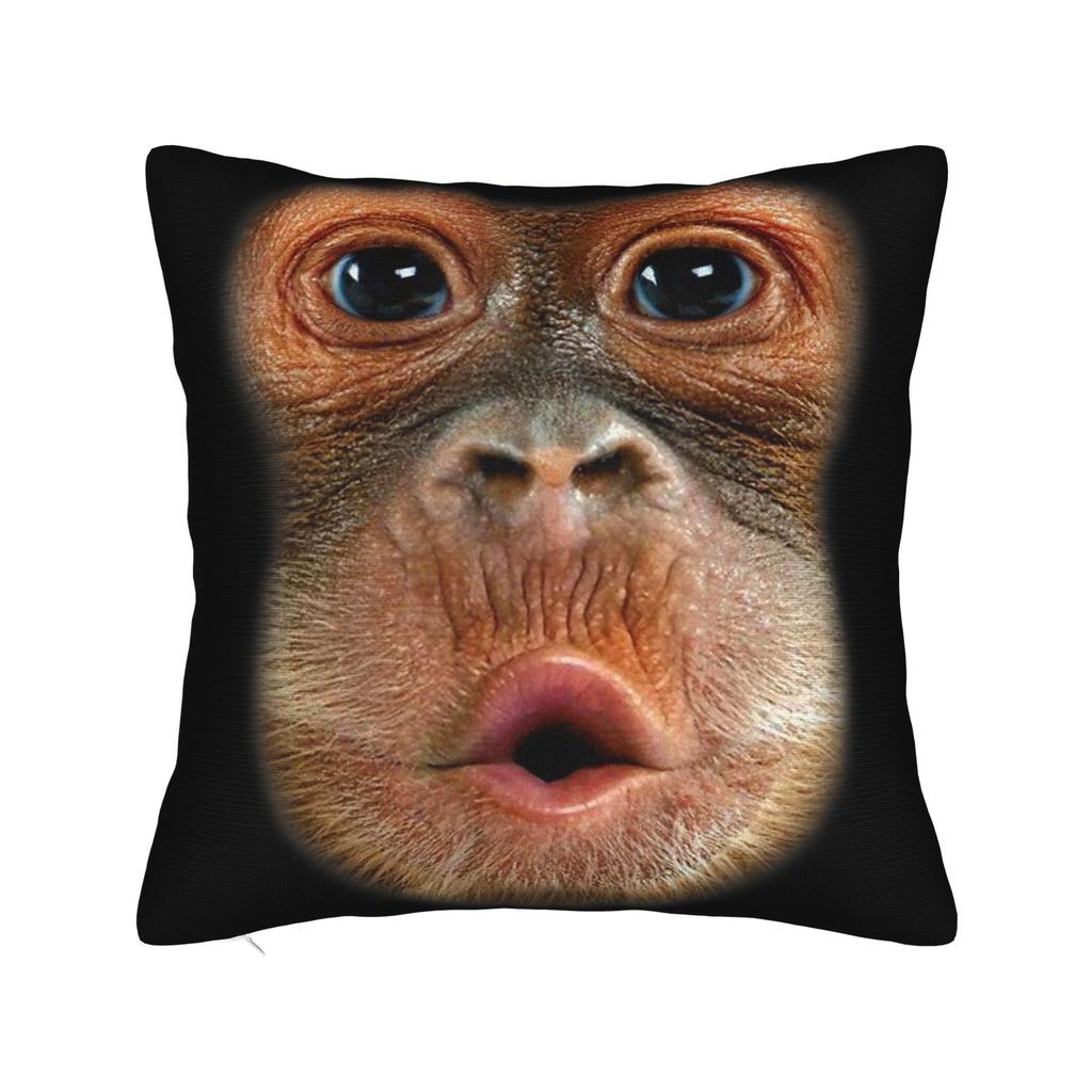 Thinking Monkey Meme Pillowcases Accessories Soft Cushion Cover Gift Throw Pillow Case Cover Bedroom Multiple Sizes