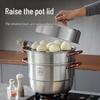 COOKER KING 304 Stainless Steel 3-Layer Steamer Pot