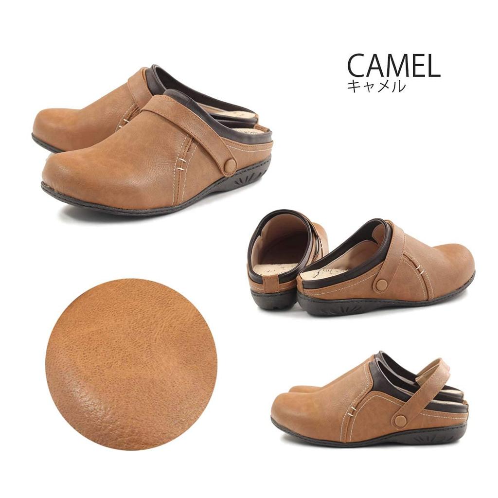 PENNY LANE PL1156 Camel Flat Size M [COSMITX] Sandals, (23.0cm-23.5cm)