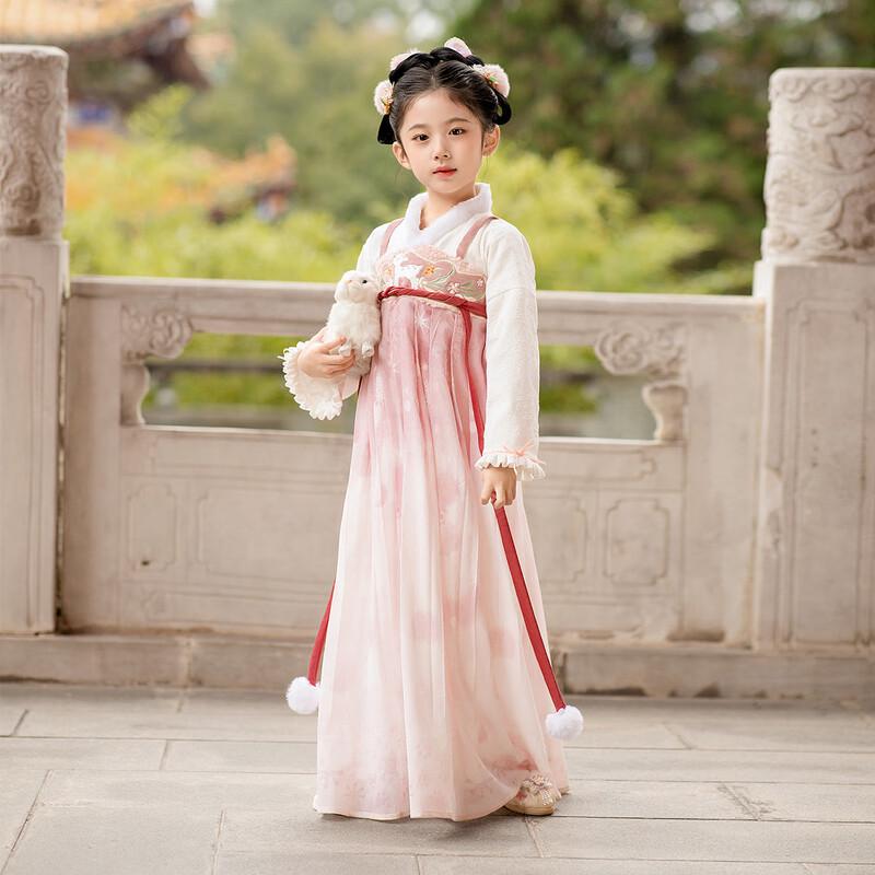 Frog Prince Girls  Plus Velvet Chinese Style Hanfu Dress 140 cm