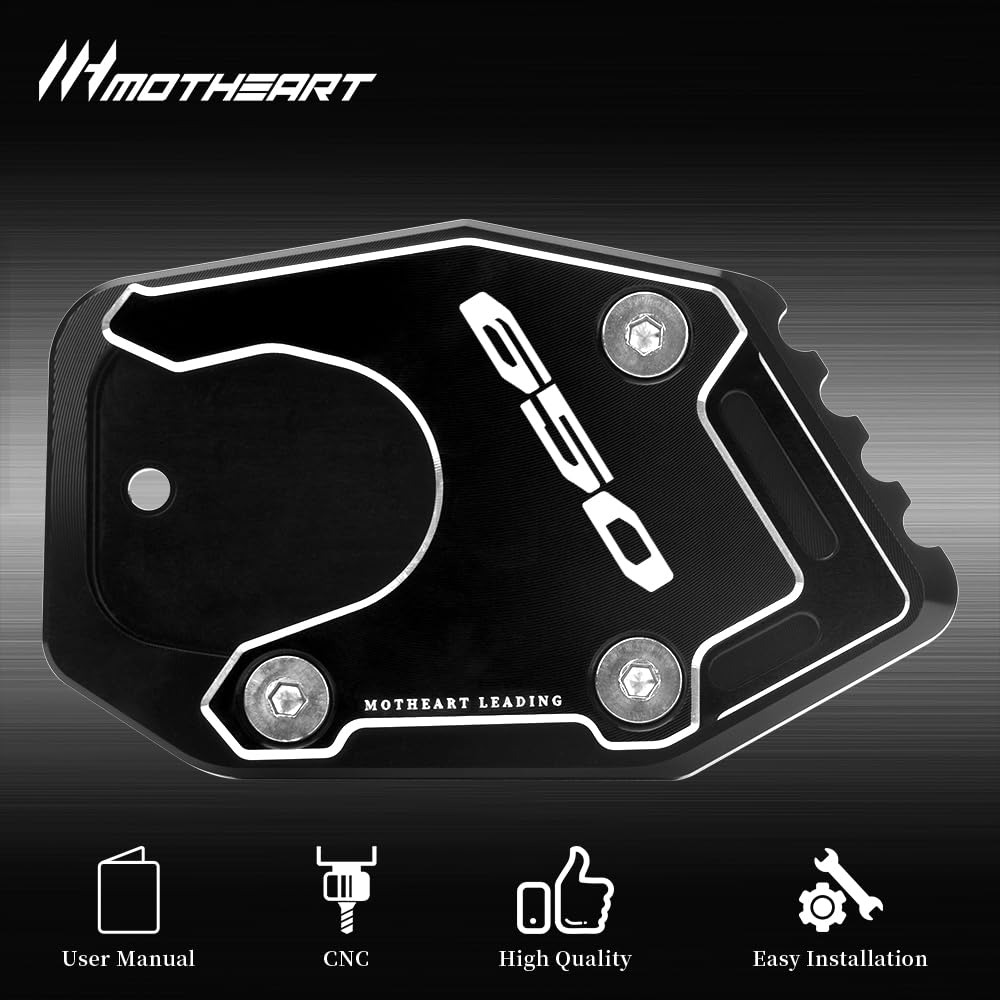 MotHeart Motorcycle Extension Stand Pad for CB650R 2019-2024 Motorcycle Parking Pad Stand Extension Side