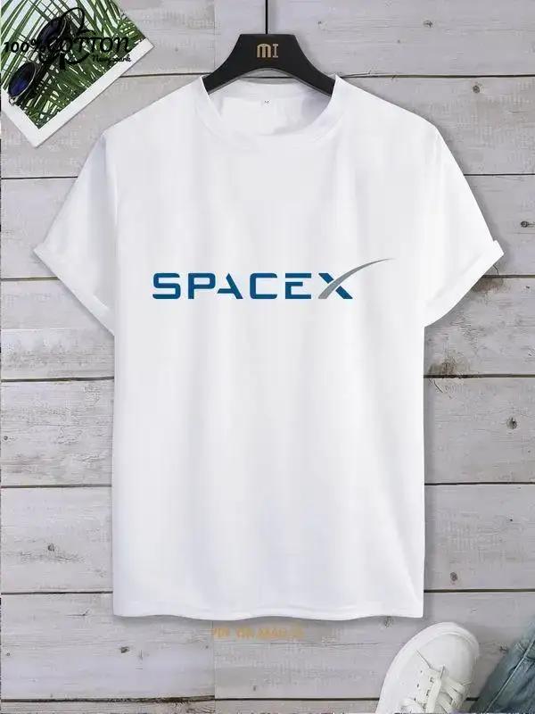 Outer  SPACE X  T-Shirt  Earth, Cool Summer  Short-sleev  T Shirt for Men Kawaii Clothes Y2k Tops  Streetwear