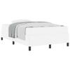 Bed Frame with Mattress White 120 X 190 Cm Fabric