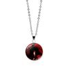 Naruto Necklace Anime Accessories Nine Tomoe Rinne Sharingan Magic Stone Pendant Alloy Crystal