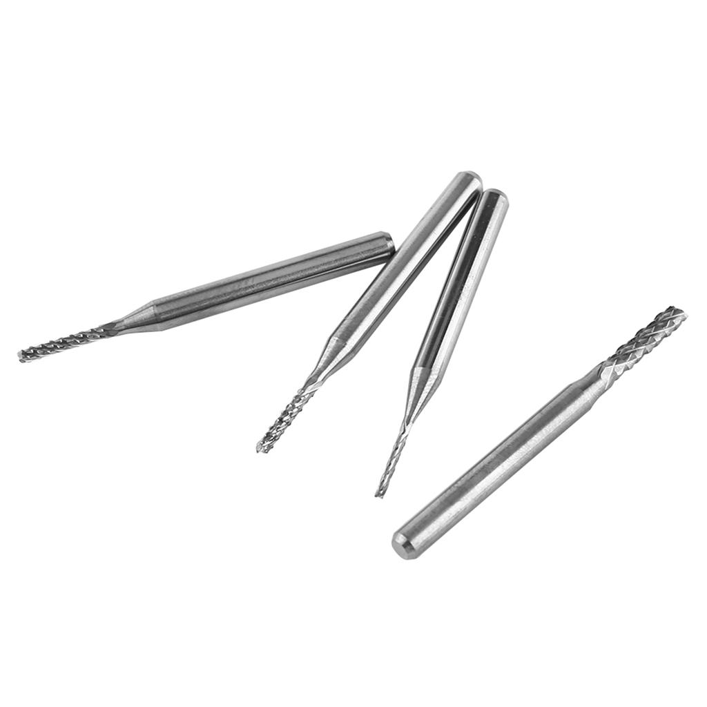 10ks Karbid wolframu Frézy Gravírovací bity Fréza Řezná hrana 1.0,1.5,2.0,2.5,3.0mm
