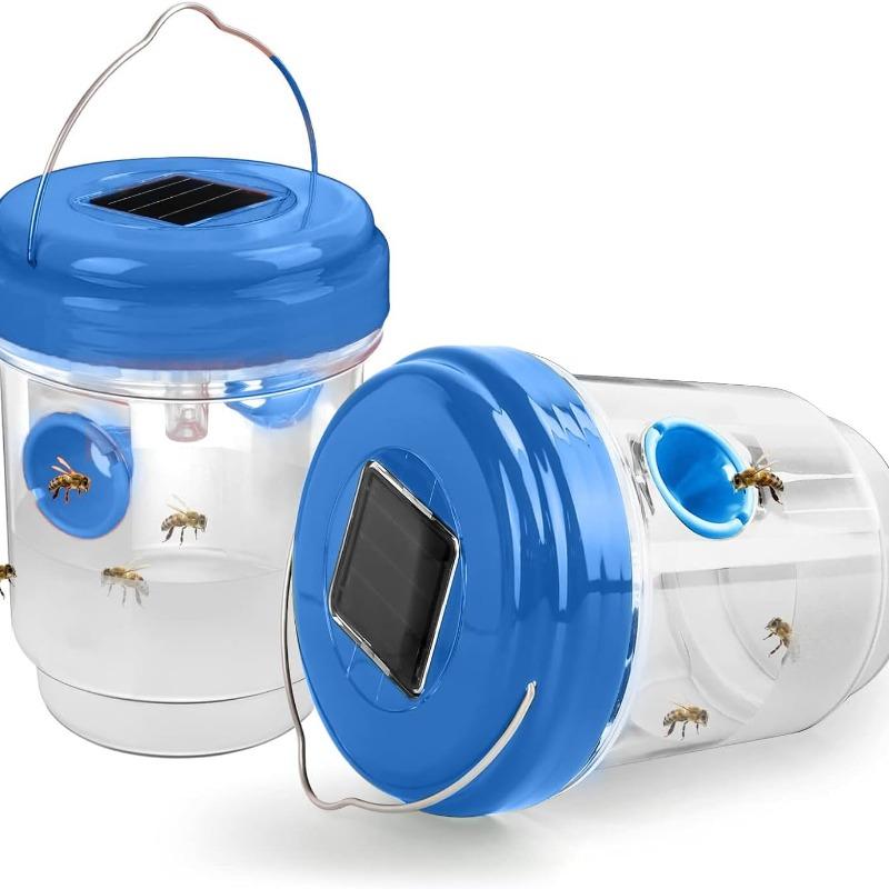 

2 шт. Солнечные ловушки для ос для улицы, подвесные, для летающих насекомых, мух, ос, комаров, шершней, убийца, ловец, приманка, ловушка БЕЗ ХИМИКАТОВ синий