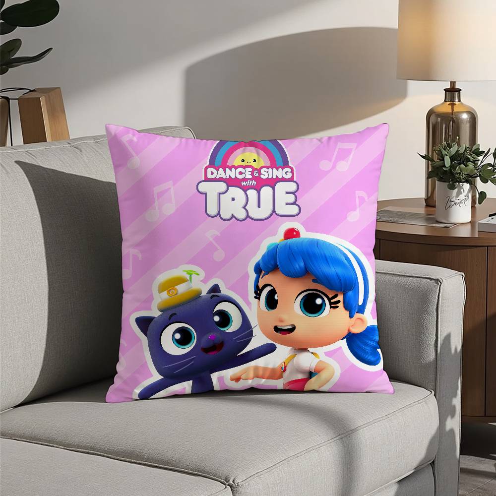 

Наволочка для подушки Т-Истинная и Королевство Радуги, квадратная, двусторонняя печать, чехол для подушки для дивана, домашнего декора спальни, подарок 12x12Inch