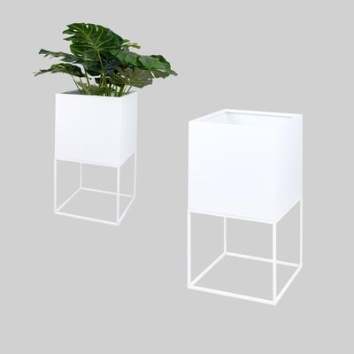 FLOWERPOT Metal Flowerpot Cover White Hillion 32x32x56